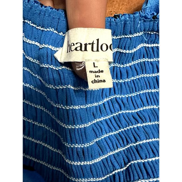 Heartloom Robin Dress One Shoulder Side Slit Animal Print Cobalt Blue W L NWOT - Picture 9 of 10